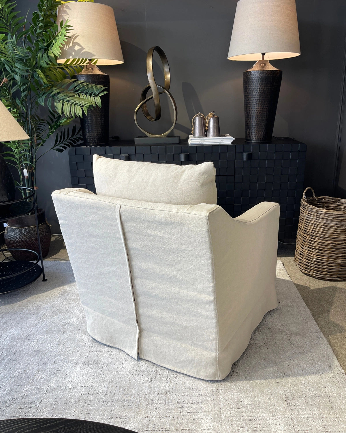 Maine Slipcover Armchair - Natural