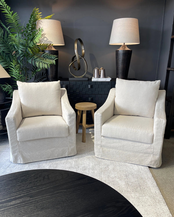 Maine Slipcover Armchair - Natural