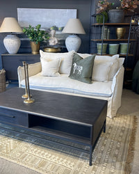 Malibu 2.5 Seater Linen Slipcover Sofa - Natural