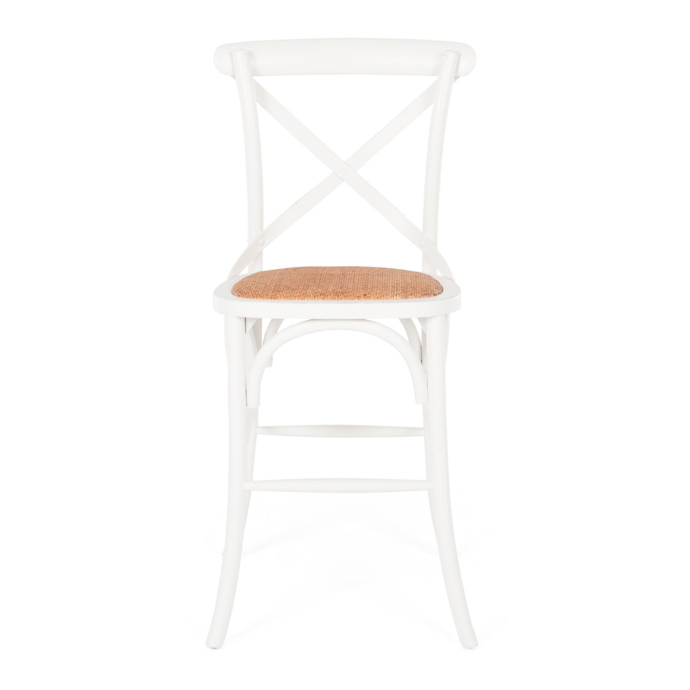 Marcel Cross-Back Barstool - White