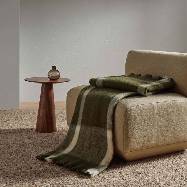 Weave Mayfield NZ Wool Throw - Olive