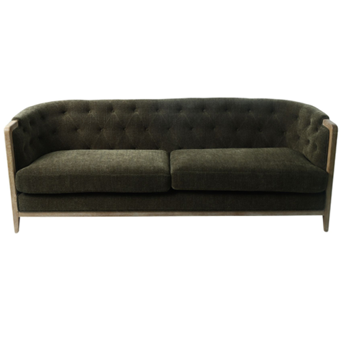 Messina Olive Velvet Sofa