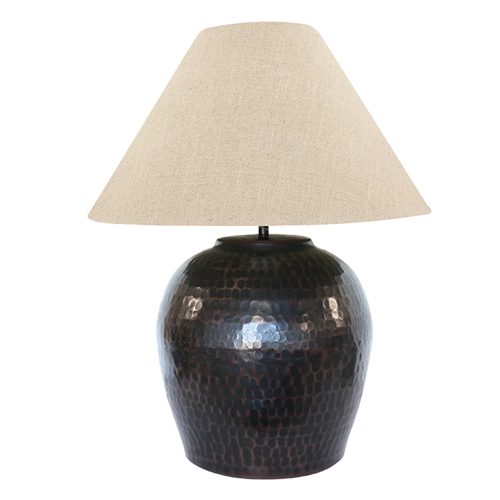 Hendrix Metal Deep Bronze Lamp + Shade