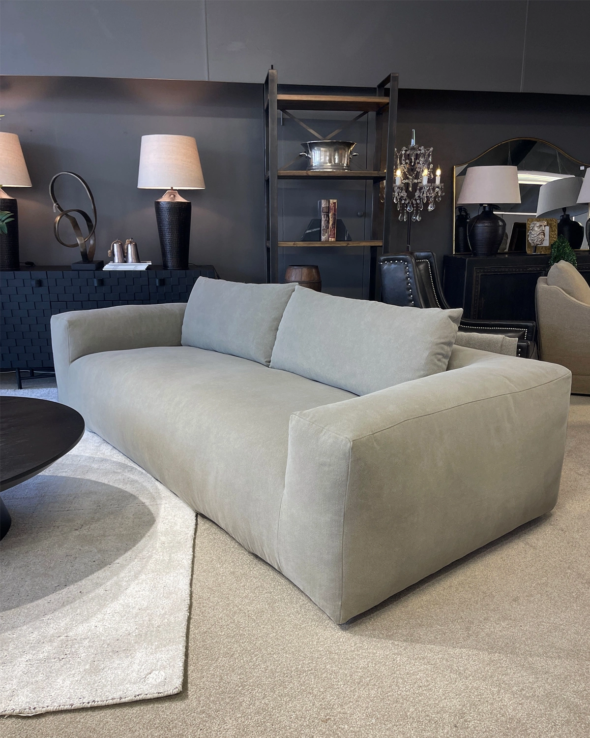 Montana 3.5 Seater Slipcover Sofa - Washed Green