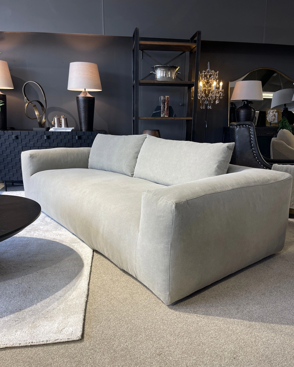 Montana 3.5 Seater Slipcover Sofa - Washed Green