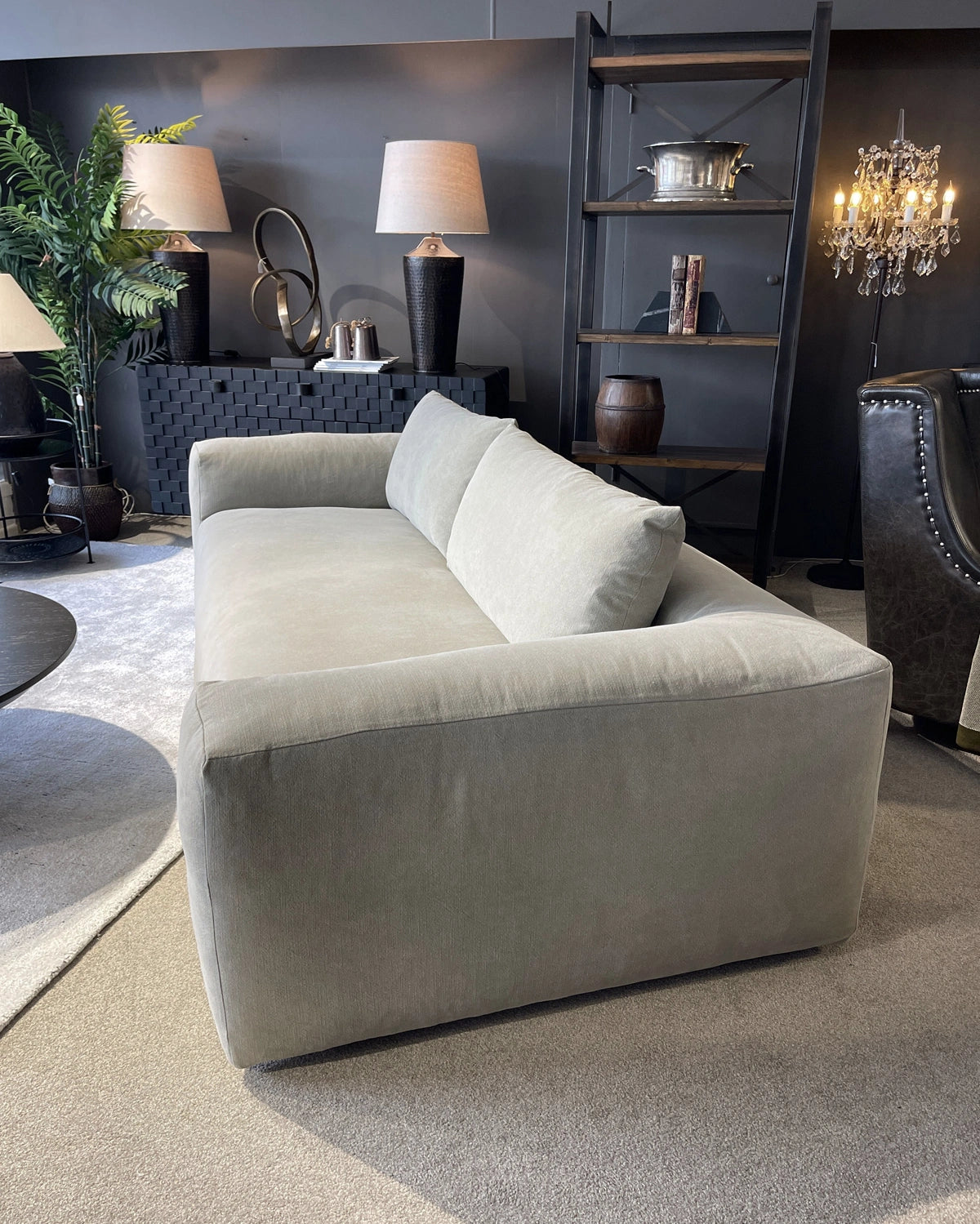 Montana 3.5 Seater Slipcover Sofa - Washed Green