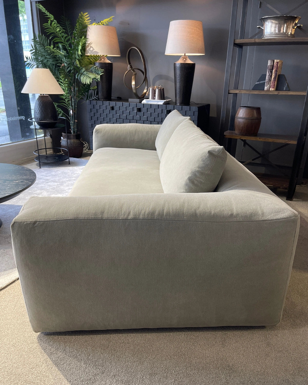 Montana 3.5 Seater Slipcover Sofa - Washed Green