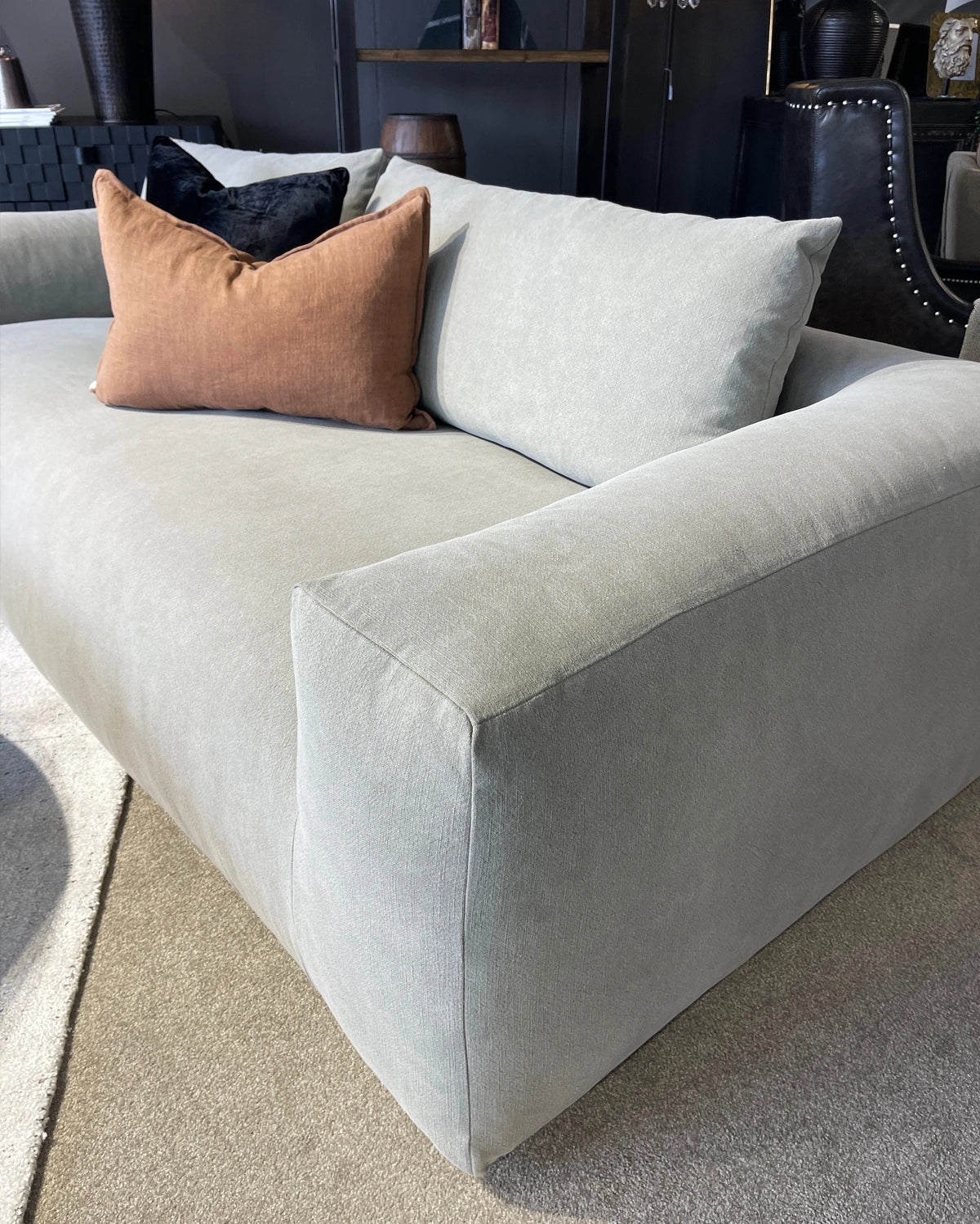 Montana 3.5 Seater Slipcover Sofa - Washed Green