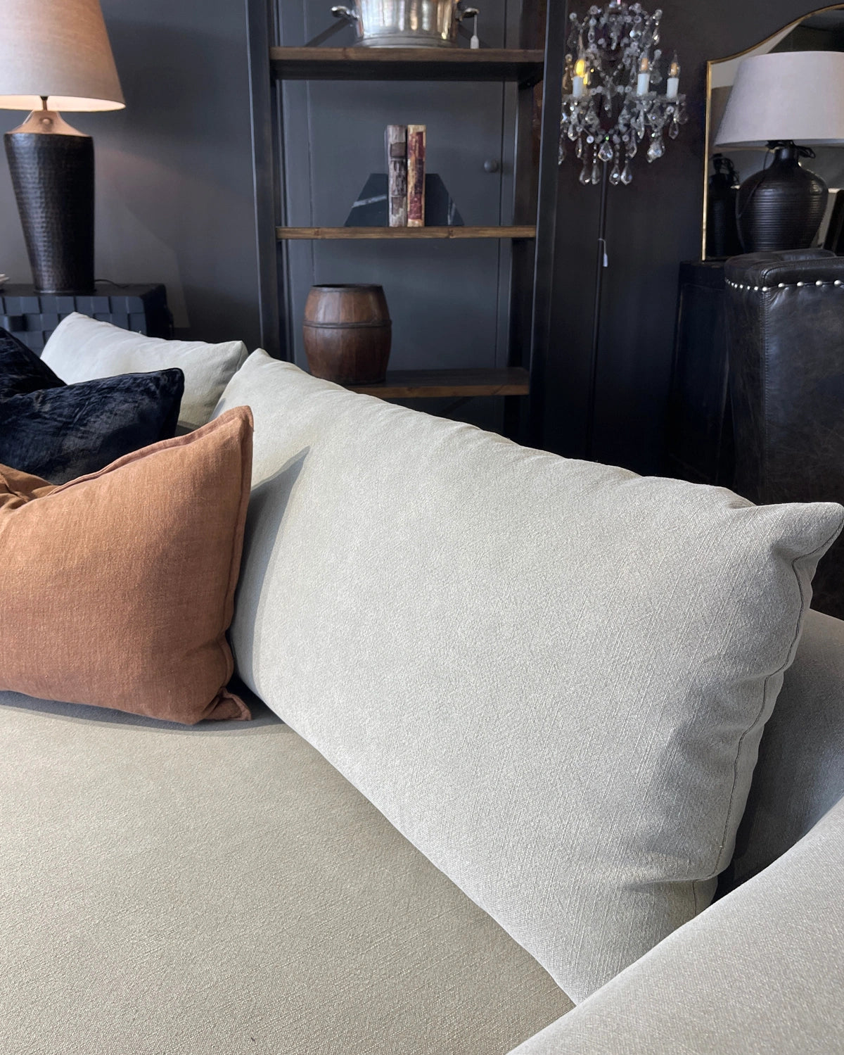 Montana 3.5 Seater Slipcover Sofa - Washed Green