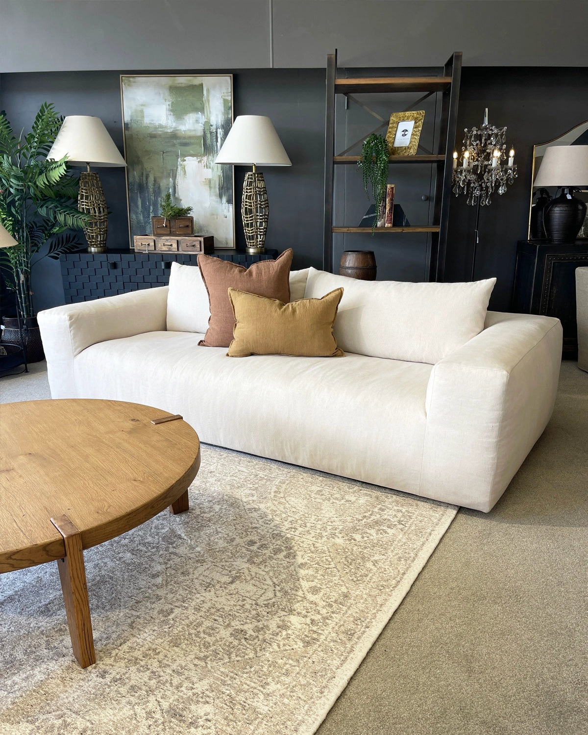 Montana 3.5 Seater Slipcover Sofa - Natural