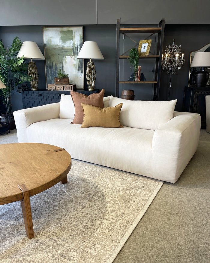 Montana 3.5 Seater Slipcover Sofa - Natural