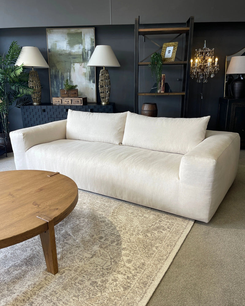 Montana 3.5 Seater Slipcover Sofa - Natural *2 Left*