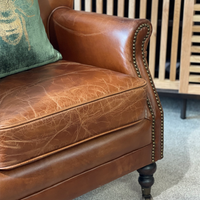 Morton Leather Armchair - Vintage Brown