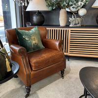 Morton Leather Armchair - Vintage Brown