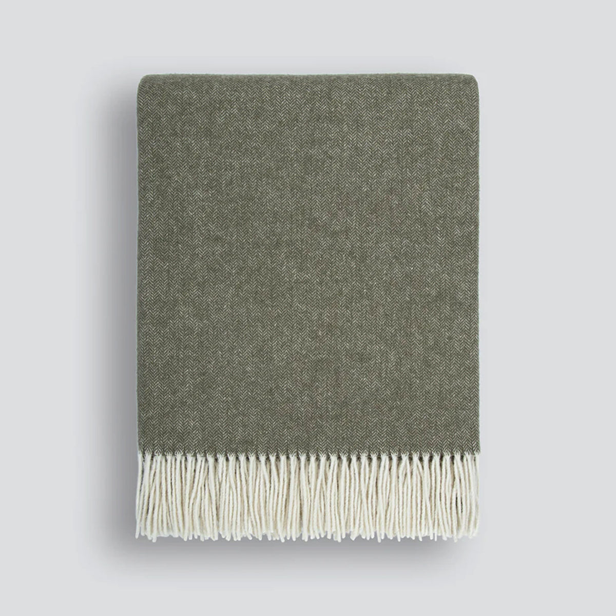 Baya Mosman Merino Wool Throw - Olive
