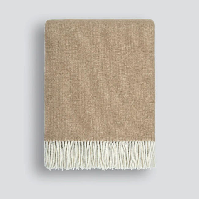 Baya Mosman Merino Wool Throw - Sand