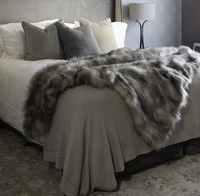 Heirloom Luxurious Faux Fur Throw -  Mountain Hare