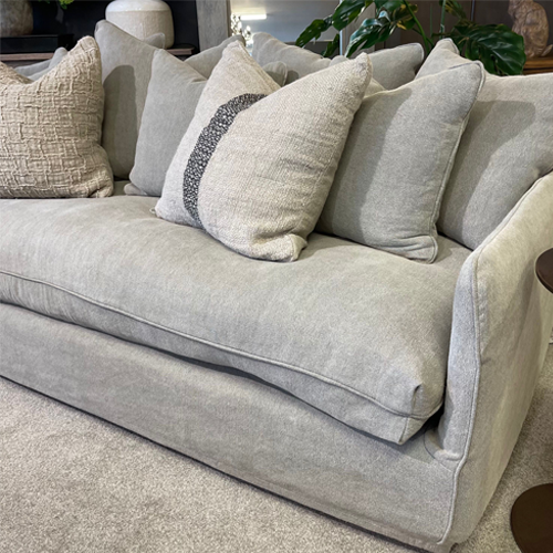 Napa 3 Seater Slipcover Sofa - Khaki
