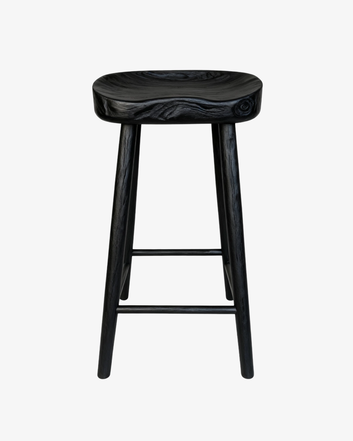 Napa Barstool - Solid American White Oak - Black