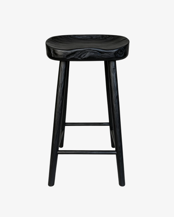 Napa Barstool - Solid American White Oak - Black