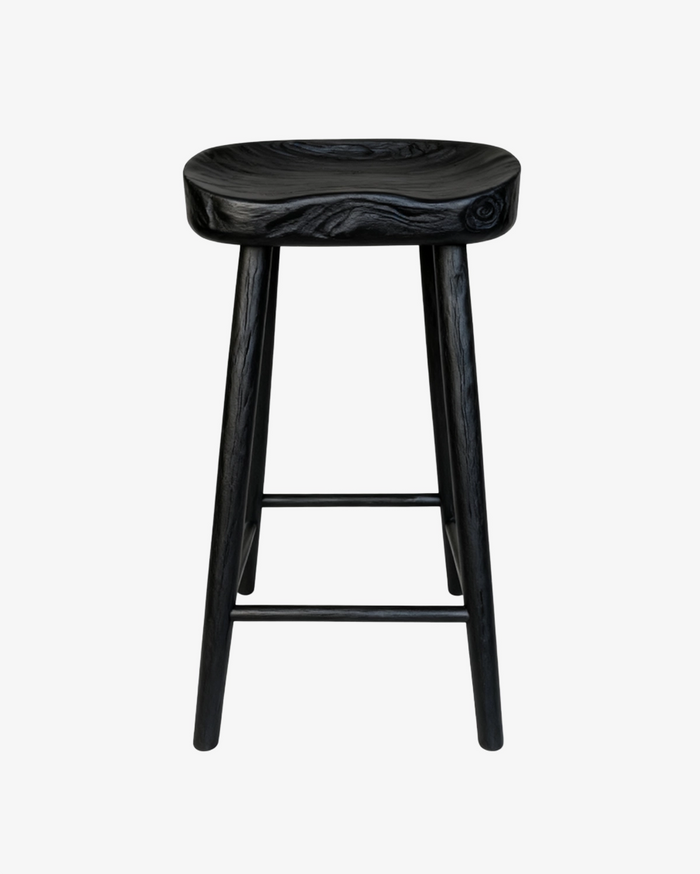 Napa Barstool - Solid American White Oak - Black