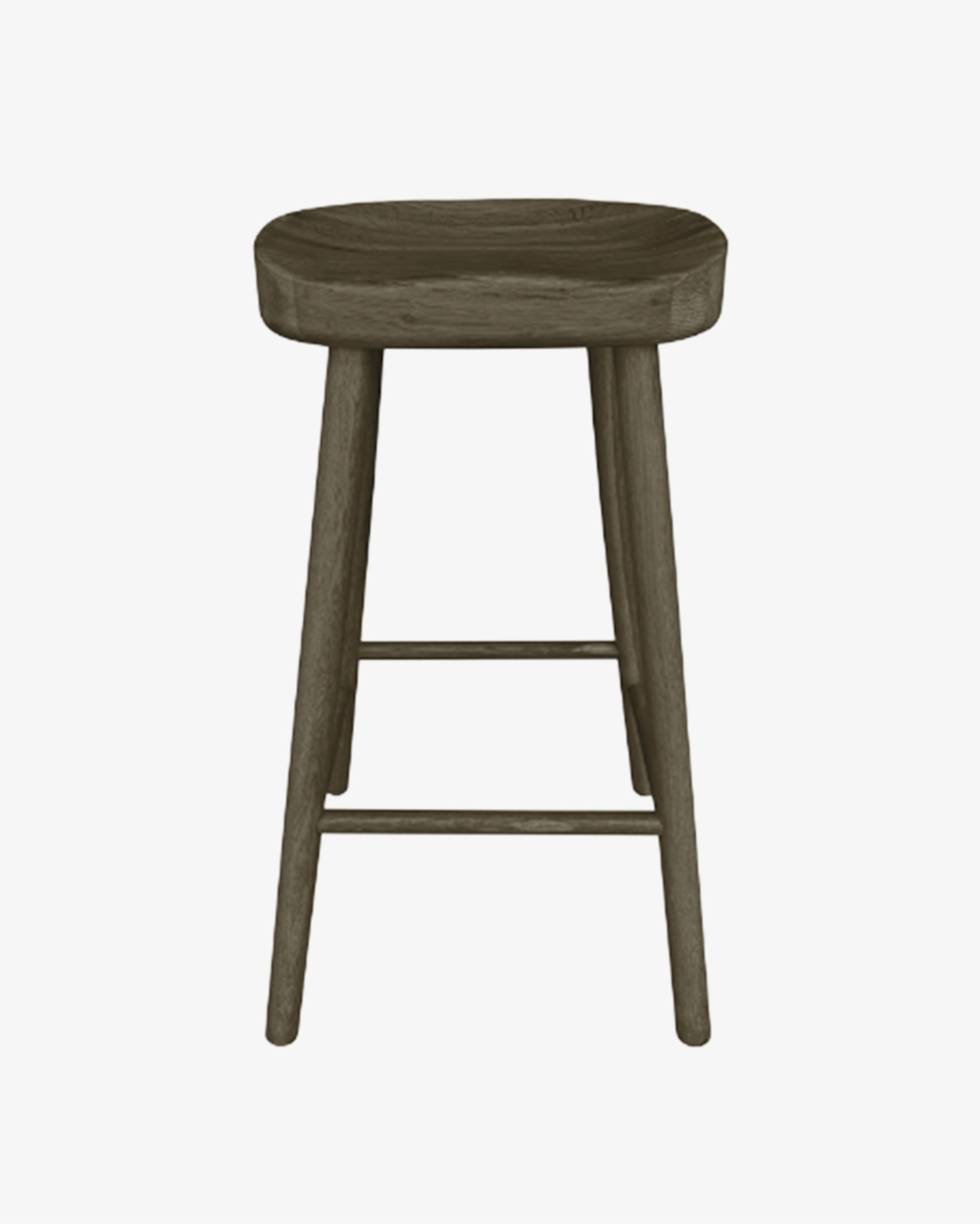 Napa Barstool - Solid American White Oak - Dark Brown