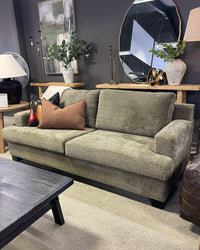 New Yorker 3 + 2.5 Seater Lounge Suite - Green Fabric - Custom NZ Made