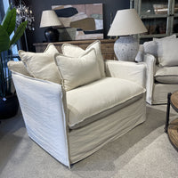 Noosa Linen Slip Cover Armchair - Natural