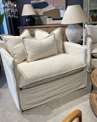 Noosa Linen Slip Cover Armchair - Natural