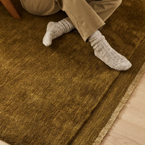 Weave Silvio Floor Rug - Oakmoss - 300cm x 400cm - NZ Wool