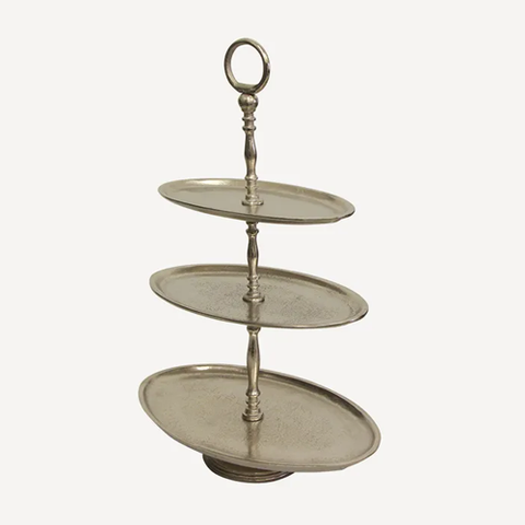 Umbrella Stand in Antique Brass and Black Finish