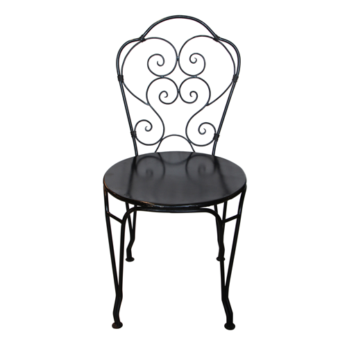 Paris Black Iron Chair