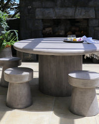Patras Round Concrete Outdoor Table - 150CM