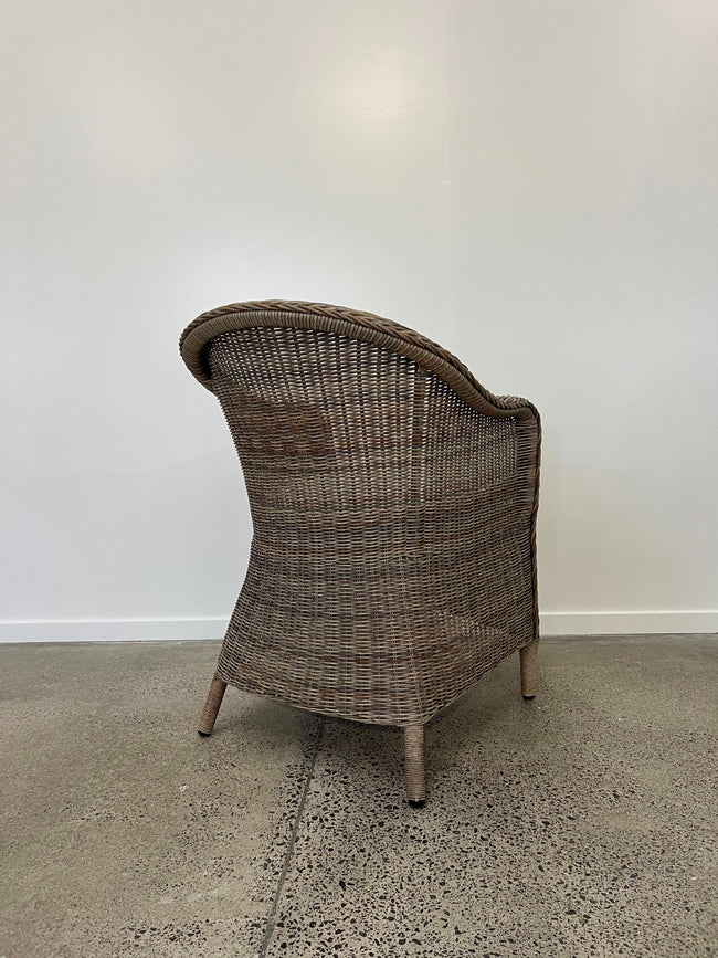 Piha Outdoor Chair - Natural Wicker/Charcoal Cushion