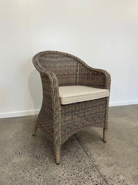Piha Outdoor Chair - Natural Wicker/Natural Cushion