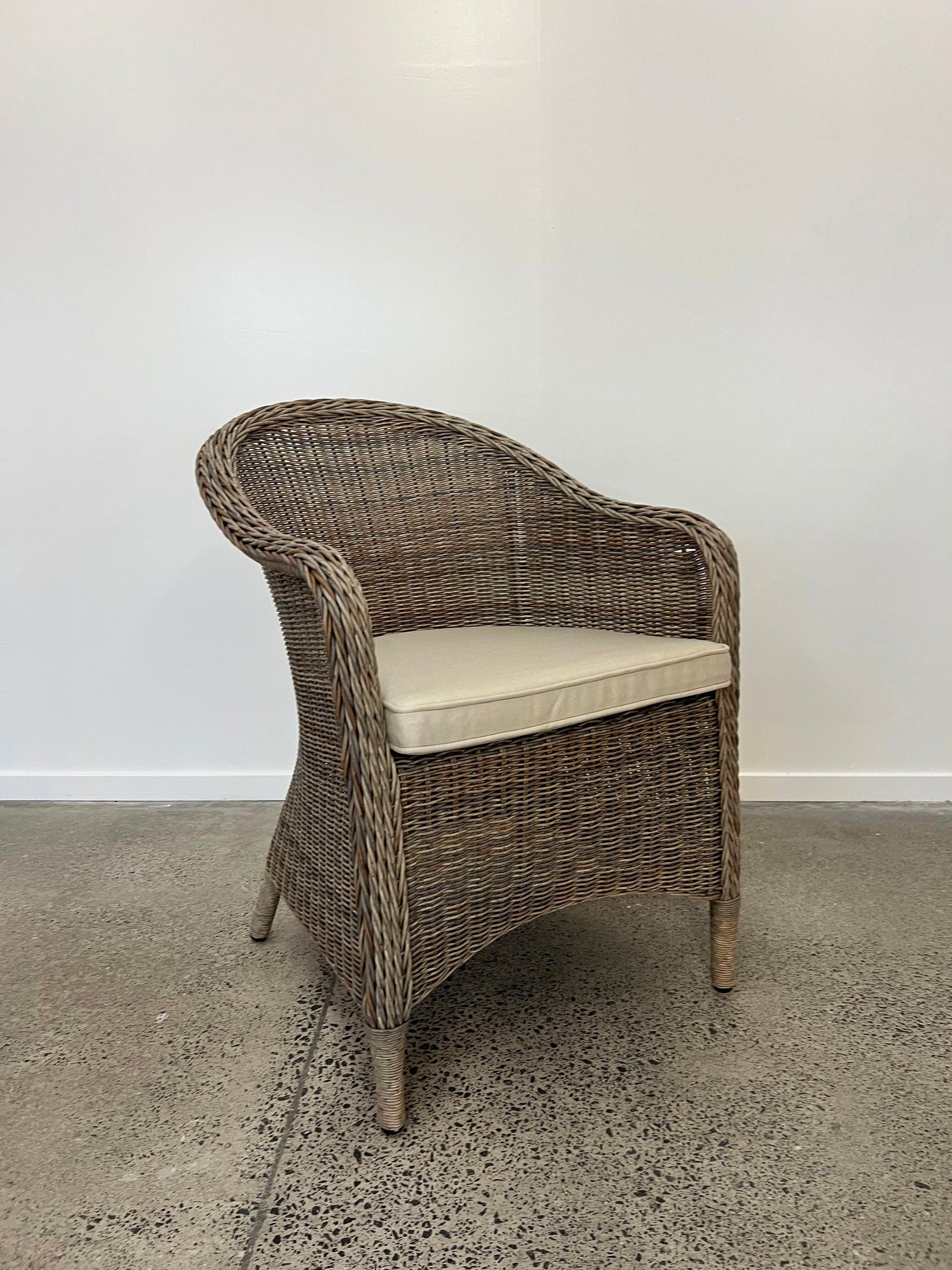 Piha Outdoor Chair - Natural Wicker/Natural Cushion