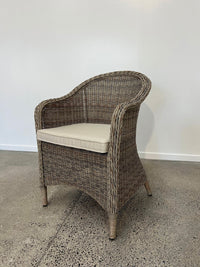 Piha Outdoor Chair - Natural Wicker/Natural Cushion