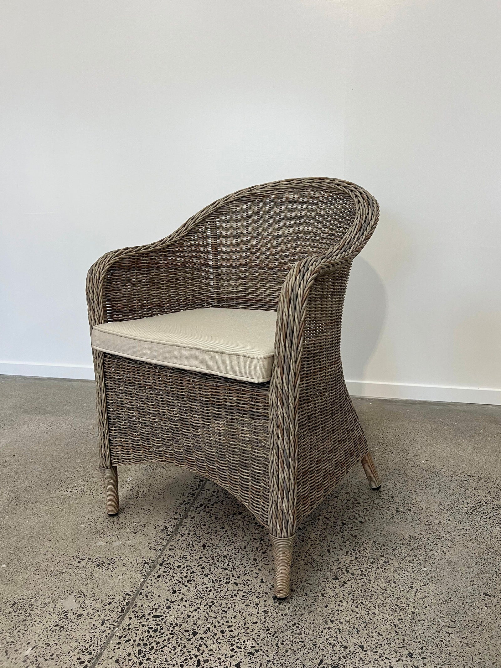 Piha Outdoor Chair - Natural Wicker/Natural Cushion