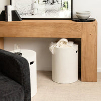 Concrete Pipe Side Table/Stool - Chalk