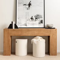 Concrete Pipe Side Table/Stool - Chalk