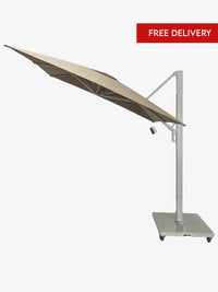 Greenslades Porto Cantilever Umbrella - 2.5m Square - Taupe