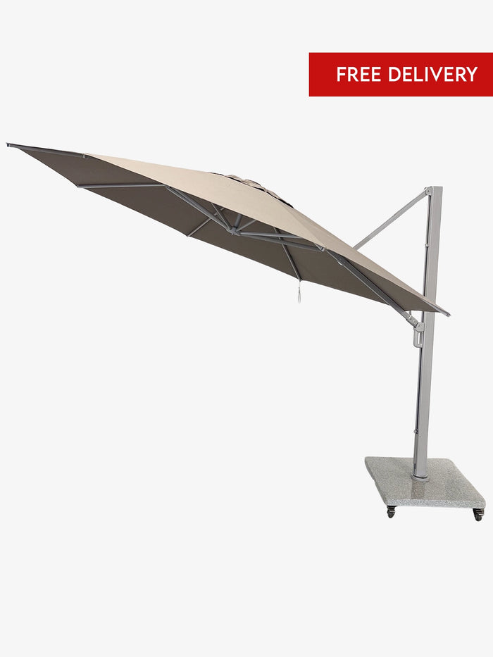 Greenslades Porto Cantilever Umbrella - 3.3m Octagonal - Taupe