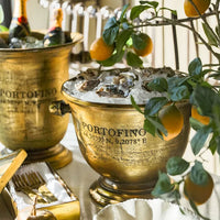Portofino Gold Champagne Bucket - Short