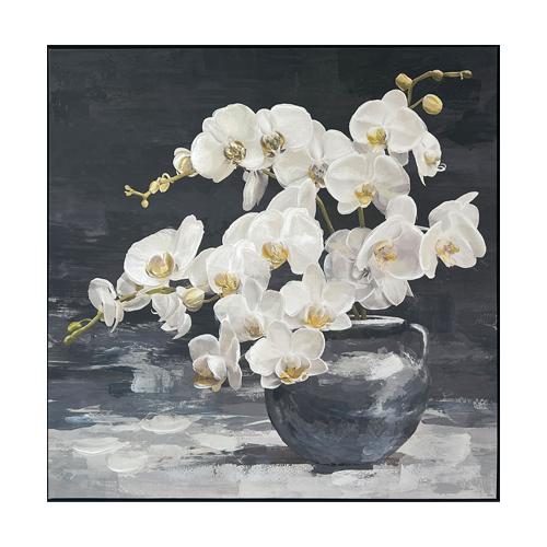 Potted Orchid Art Print on Canvas