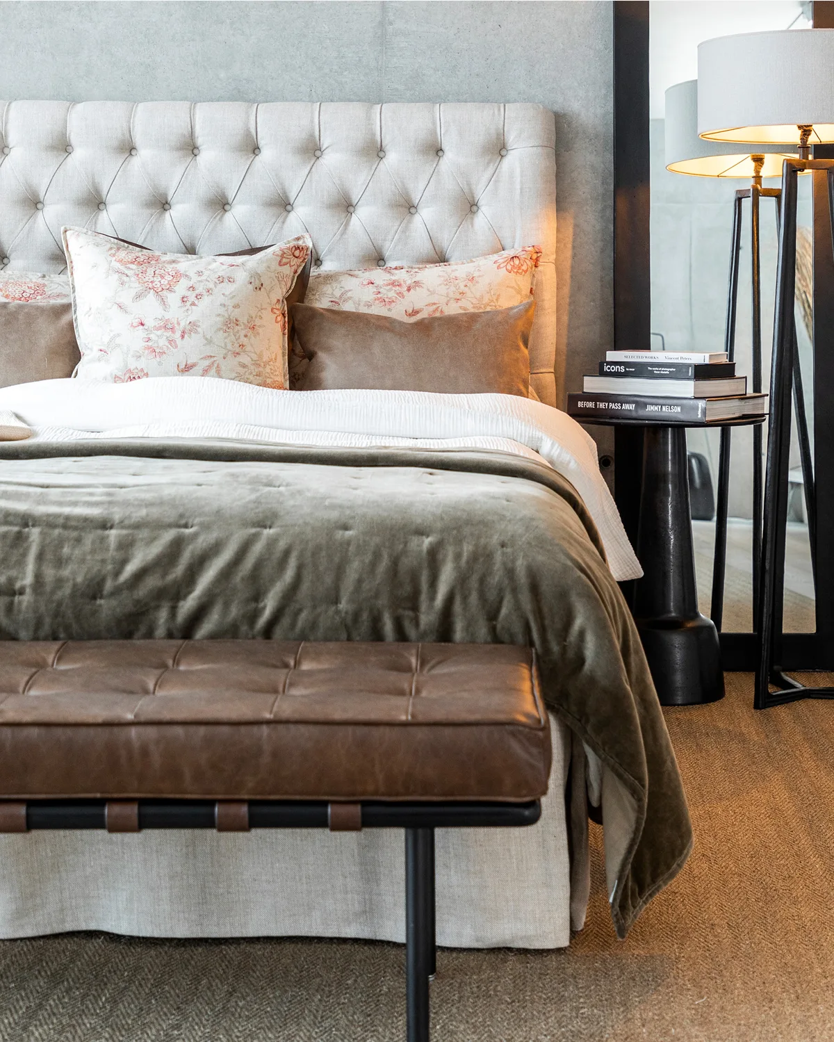 Artwood Princetown Leather Bench - Chocolate Brown