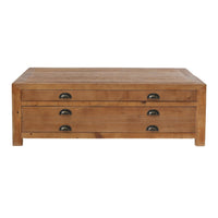 Printmaker Coffee Table - 2 Drawer