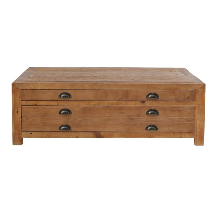 Printmaker Coffee Table - 2 Drawer