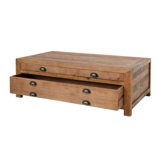 Printmaker Coffee Table - 2 Drawer