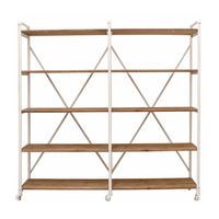 Riley Double Shelving - White Frame