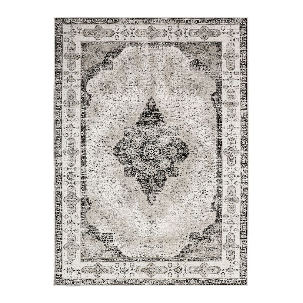 Antalya Turkish Style Floor Rug - Black - 170cm x 240cm